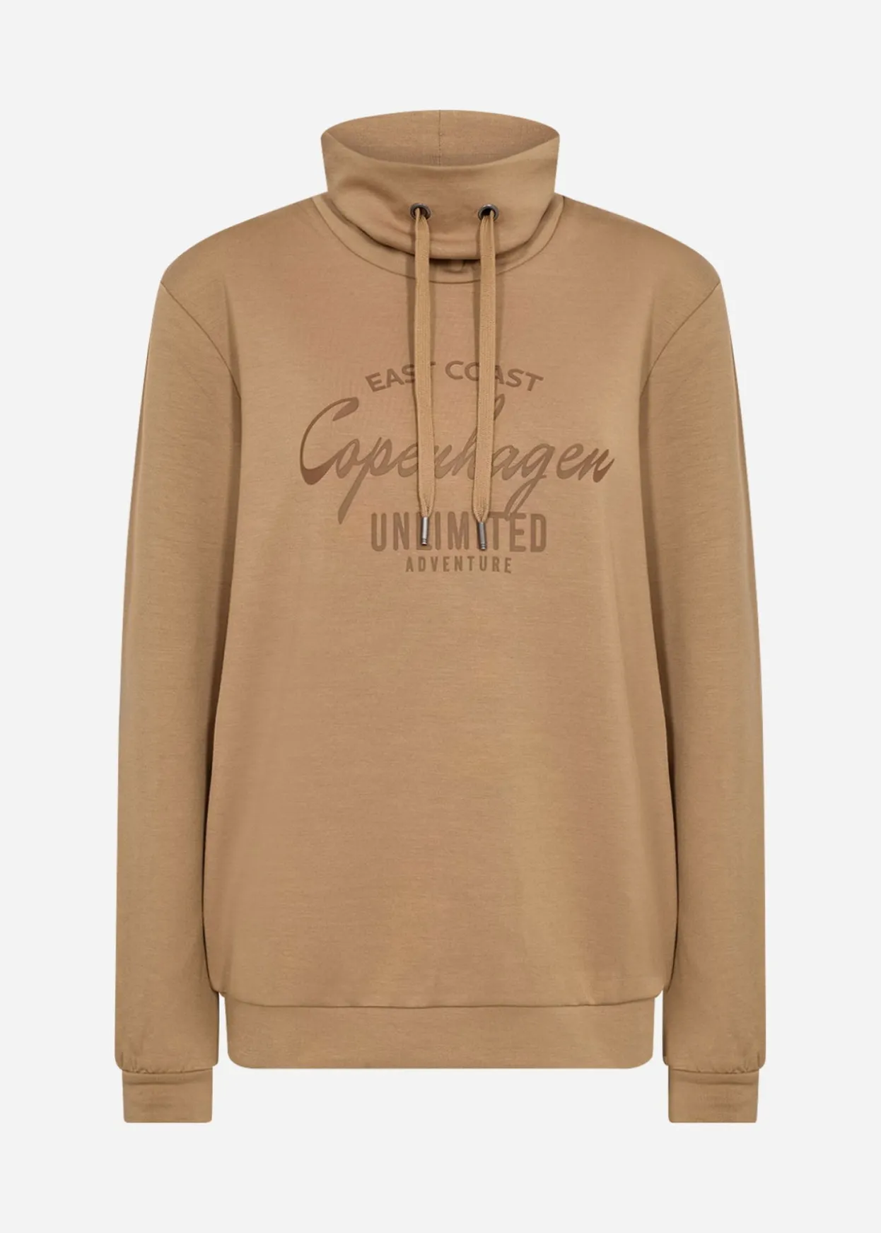 scbanu__sweatshirt_camel_3-4.webp Blusar Och Skjortor | Comfy>Soyaconcept SC-BANU 186 Sweatshirt Camel