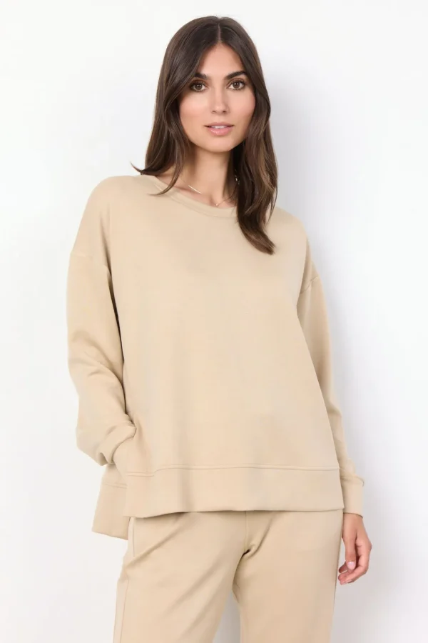 Blusar Och Skjortor | Comfy>Soyaconcept SC-BANU 164 Sweatshirt Ljus sand
