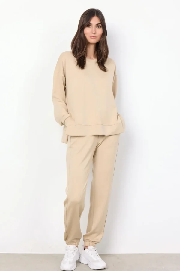 Blusar Och Skjortor | Comfy>Soyaconcept SC-BANU 164 Sweatshirt Ljus sand