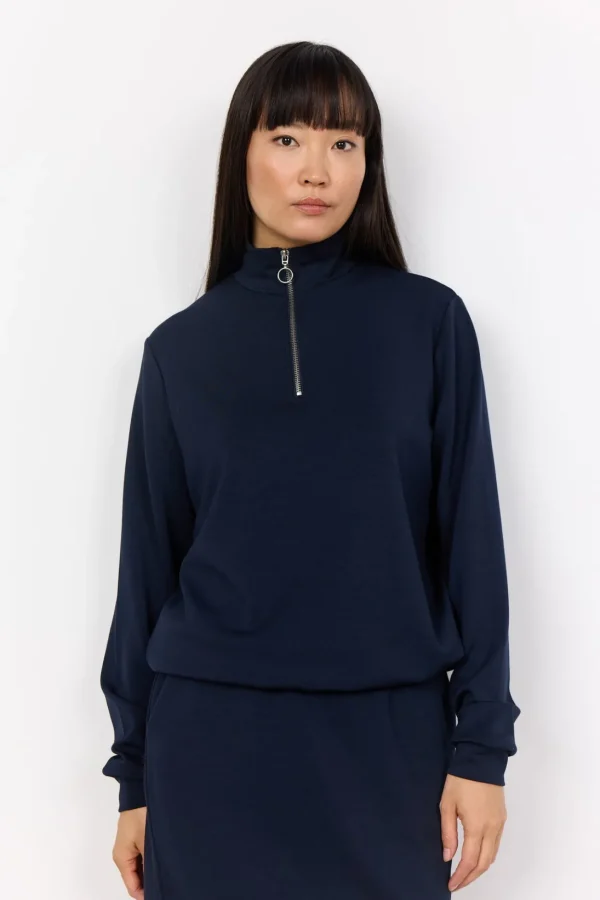 Blusar Och Skjortor | Comfy>Soyaconcept SC-BANU 187 Sweatshirt Navy
