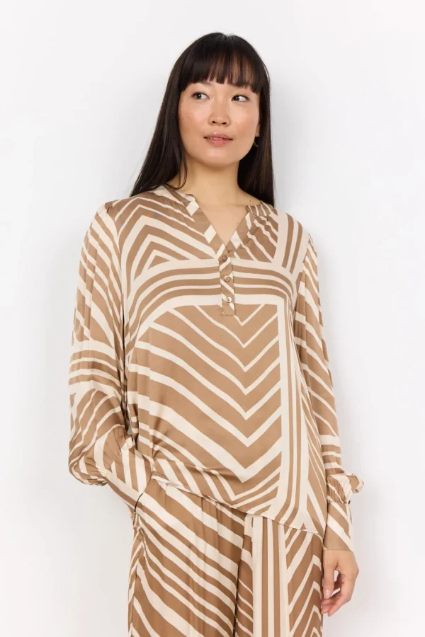 Blusar Och Skjortor>Soyaconcept SC-FARO 2 Blus Camel