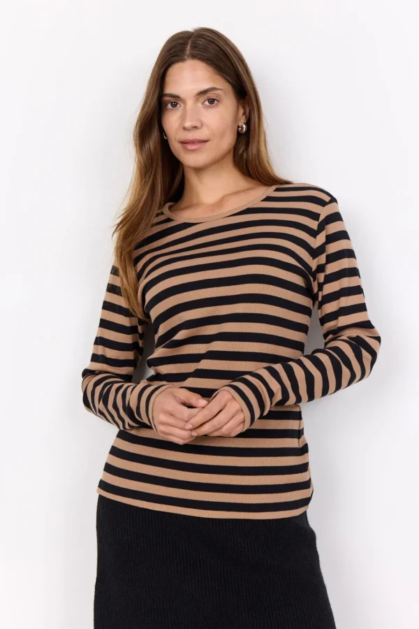 Toppar>Soyaconcept SC-IRIDI 1 T-shirt Camel
